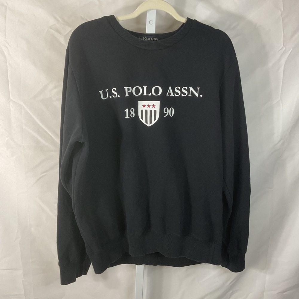 U.S. Polo Assn. Men's Black Crewneck Sweater